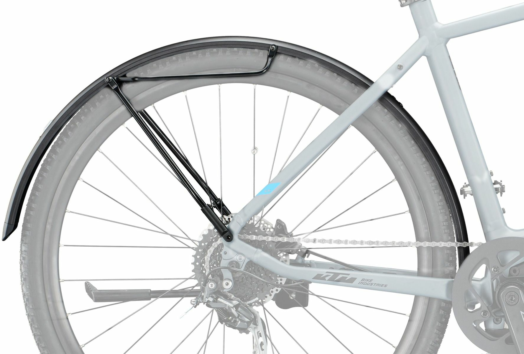 KTM mudguards Macina Race 291 model 2020 E-bike rear mudguards with rail and integrated light