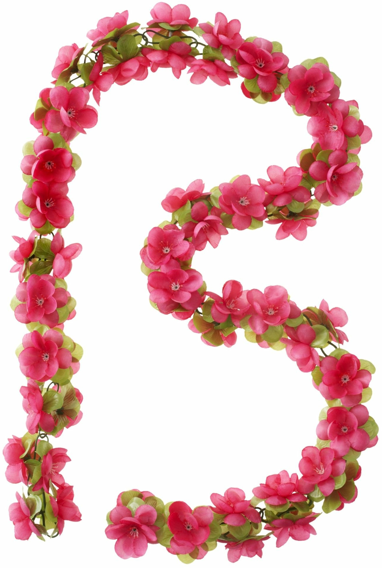 Basil flower garland 130cm fuchsia