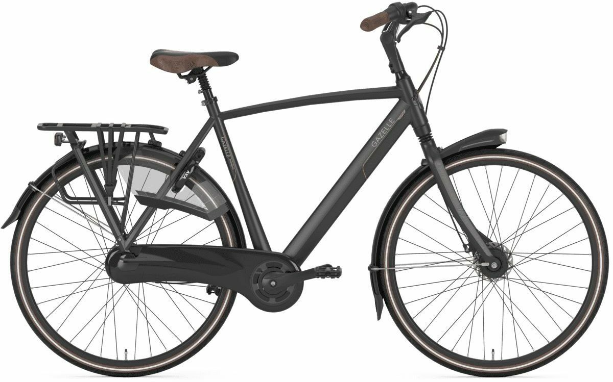 Gazelle Orange C8 FL cambio al mozzo a 8 velocita bici da uomo Diamant modello 2021 28 pollici 53 cm Nero opaco 271527