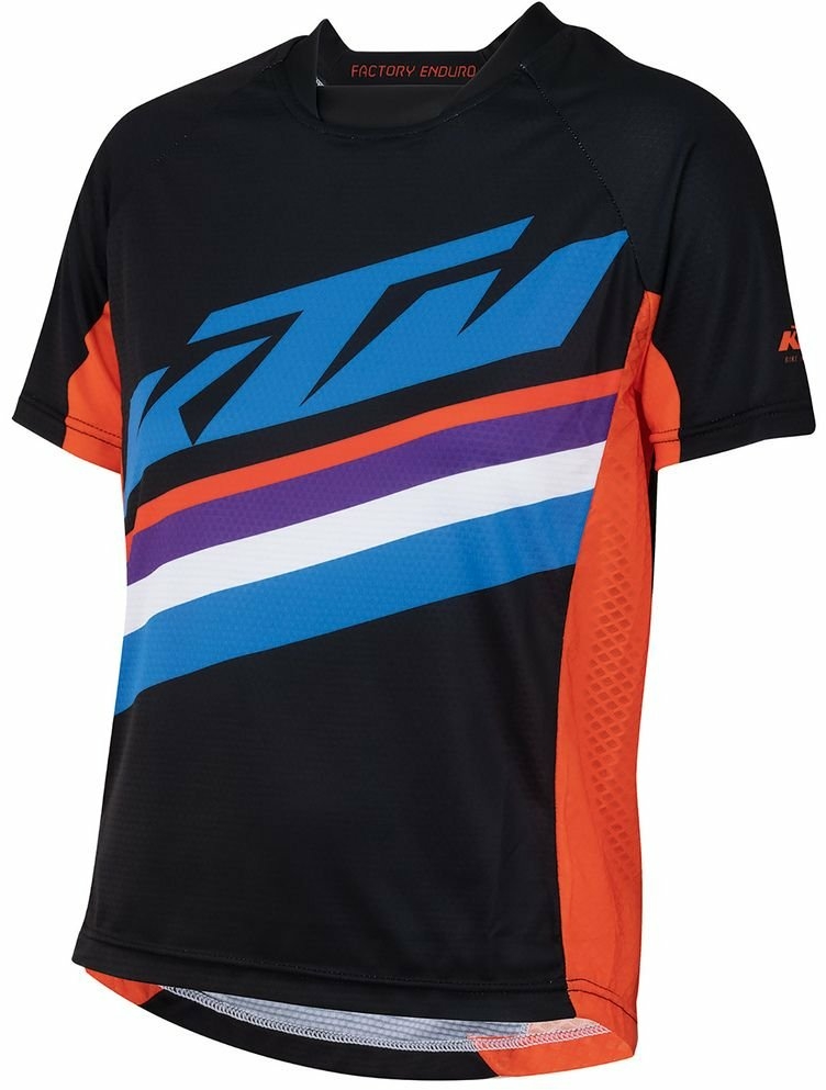 Maglia KTM Factory Enduro Youth Maglia a maniche corte 140 nero arancione blu 302434