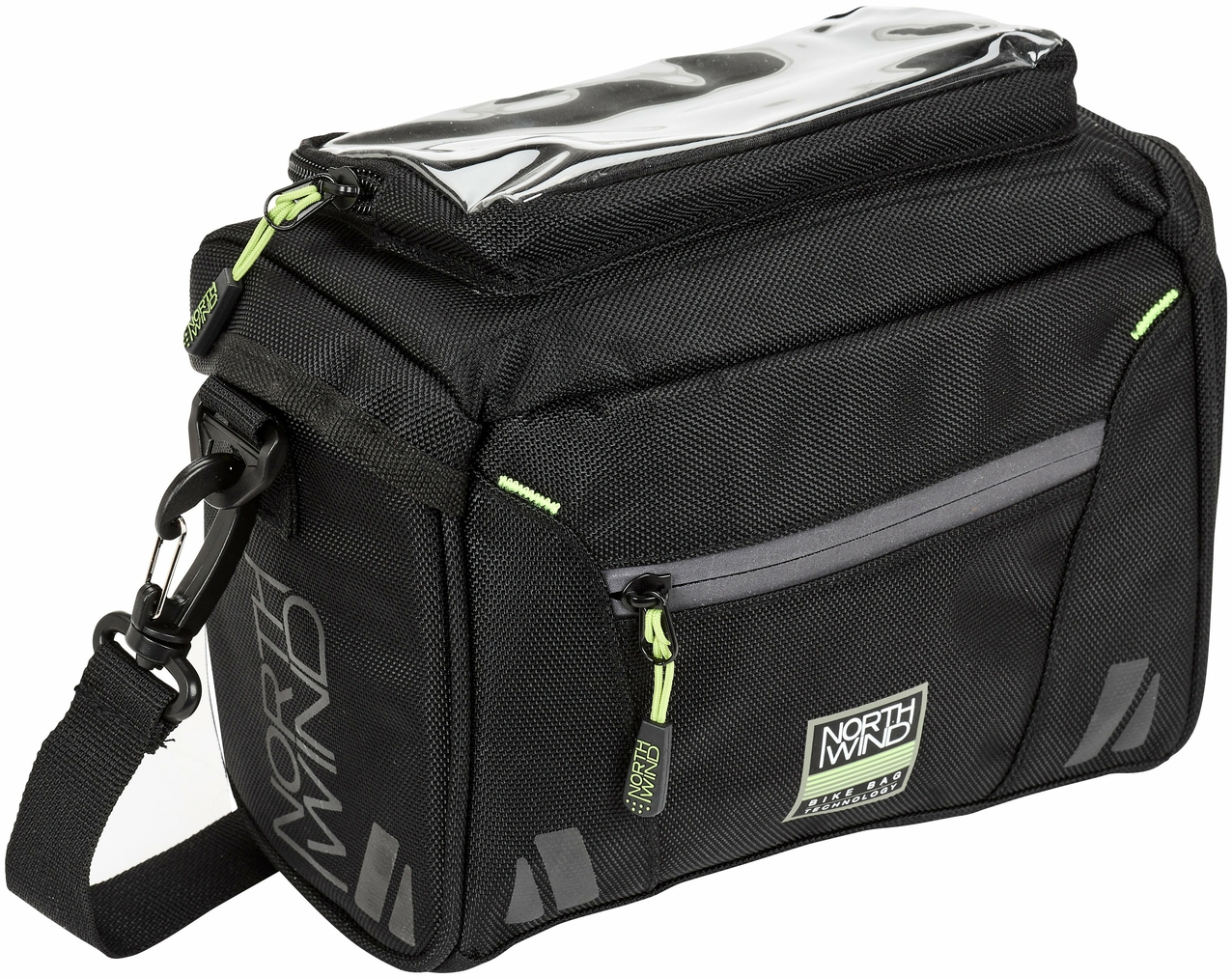 Northwind handlebar bag Pure (black/lime)